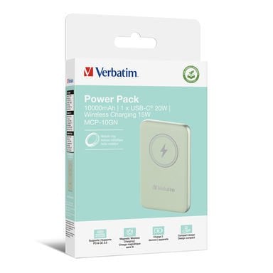 VERBATIM 32246 Powerpack 10K mAh GRN MCP-10GN