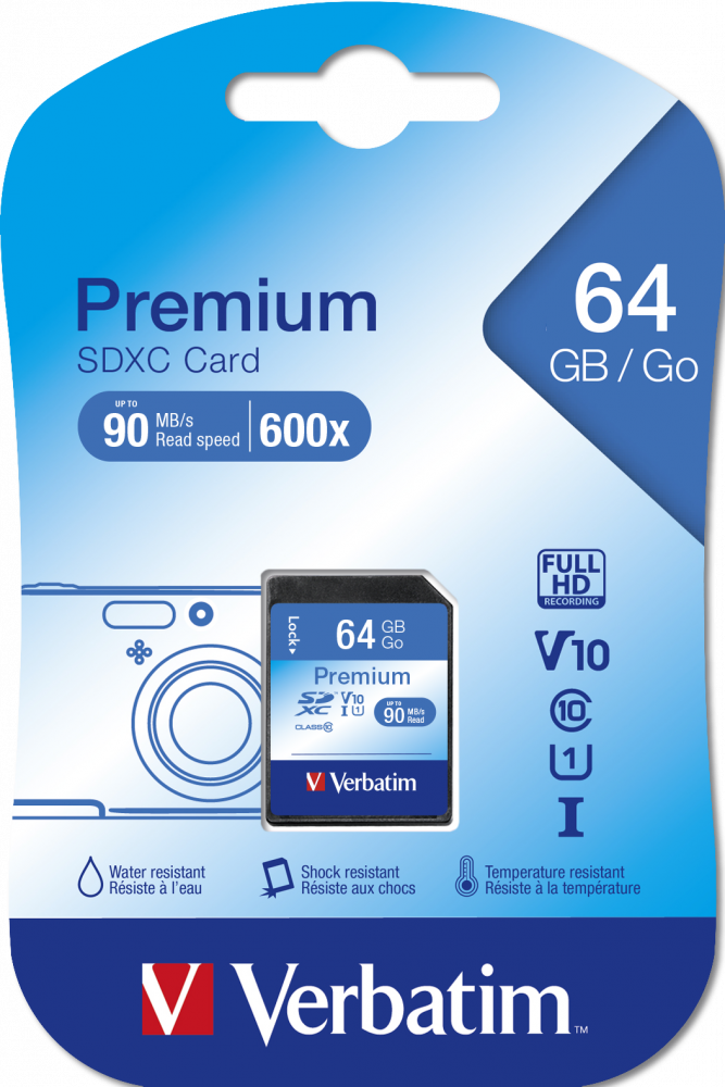 VERBATIM 44024 - SDXC Memory Card 64GB Class 10