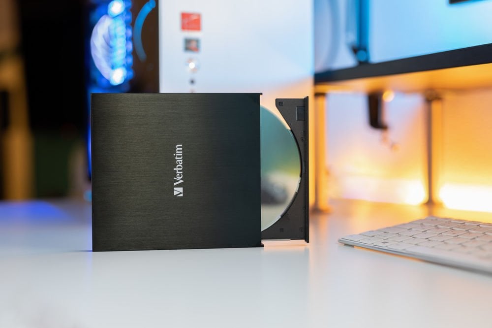 VERBATIM 43886 - EXTERNAL SLIMLINE CD/DVD WRITER USB 3.2 GEN 1/USB-C