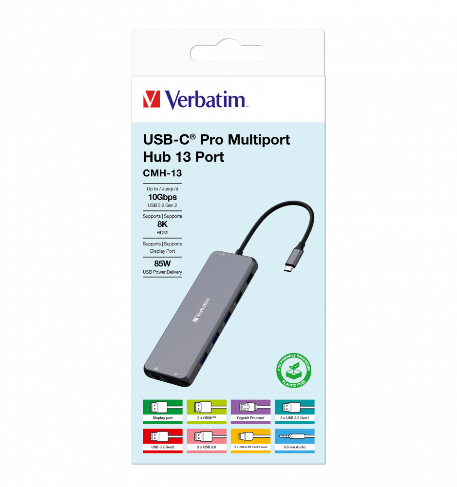 VERBATIM 32153 USB-C PRO 13 PORT HUB CMH-13
