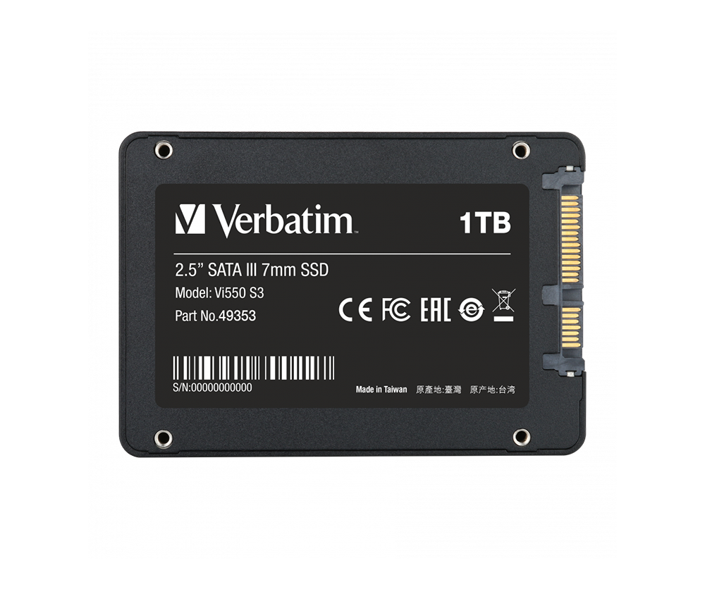 VERBATIM 49353 - 1TB VI550 S3 2.5'' SATA SSD (Okuma 520MB/sn. - Yazma 500MB/sn.)
