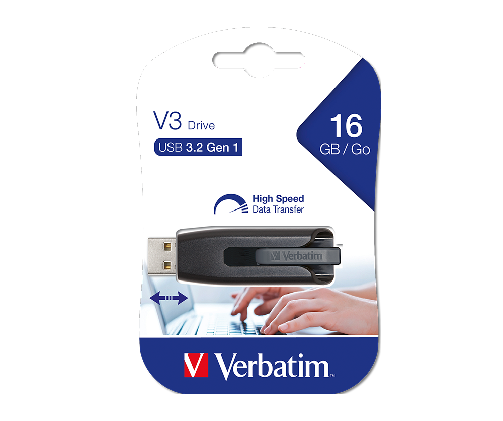 VERBATIM 49172 - 16GB STORE 'N' GO V3 USB 3.2 GEN 1 DRIVE