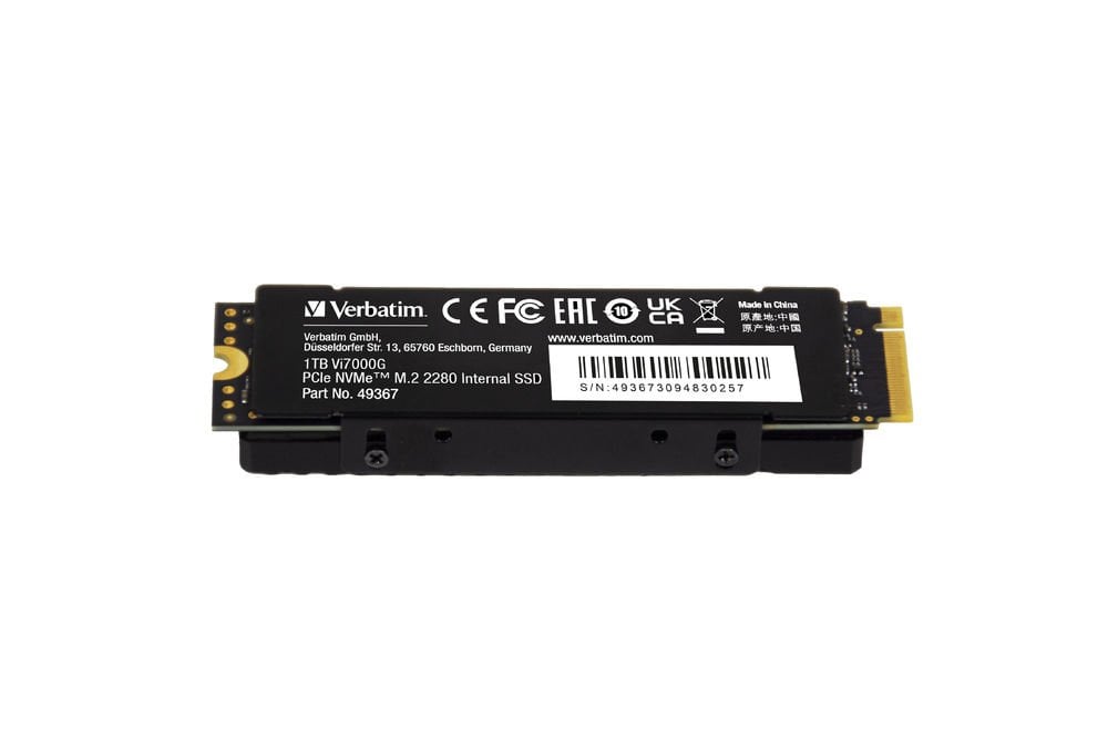 VERBATIM 49367 - 1TB VI7000G M.2 NVME PCIE GEN 4 SSD (Okuma 7400MB/sn. - Yazma 5500MB/sn.)
