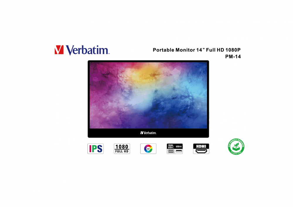 VERBATIM 49591 V PMT-14 Touch Monitor 14''
