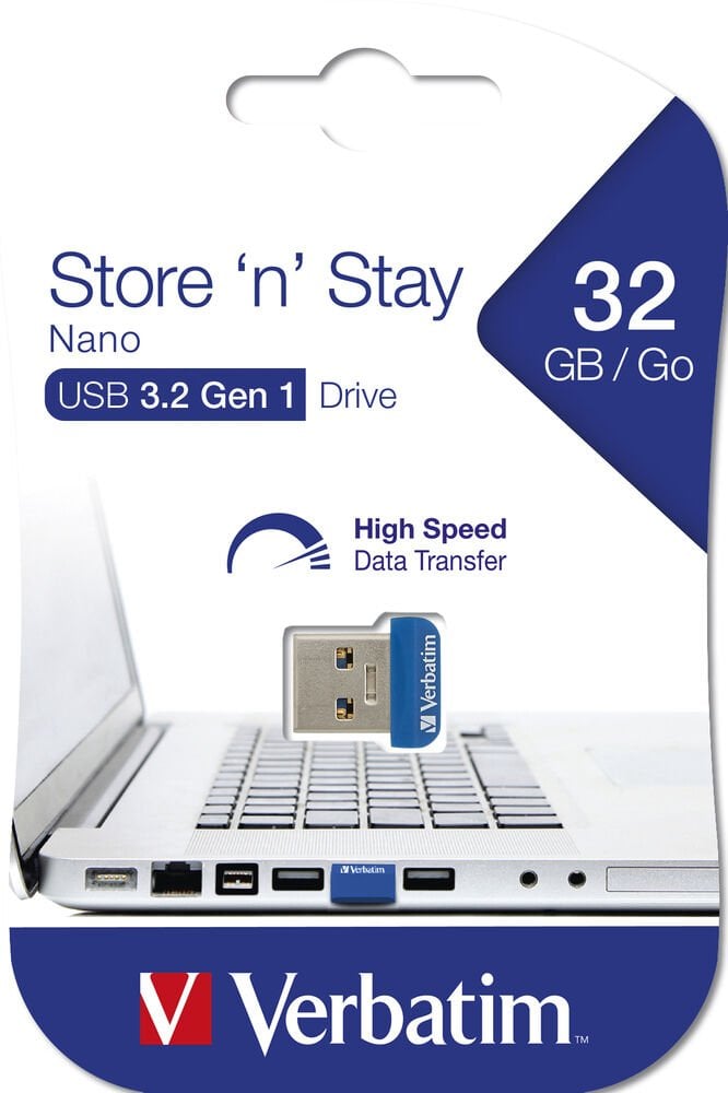 VERBATIM 98710 - 32GB STORE 'N' STAY NANO USB 3.2 GEN 1 DRIVE