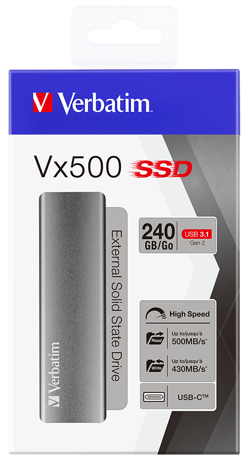 VERBATIM 47442 - VX500 EXTERNAL SSD USB 3.1 G2 240GB